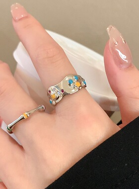 多巴胺滴釉开口可调戒指女款