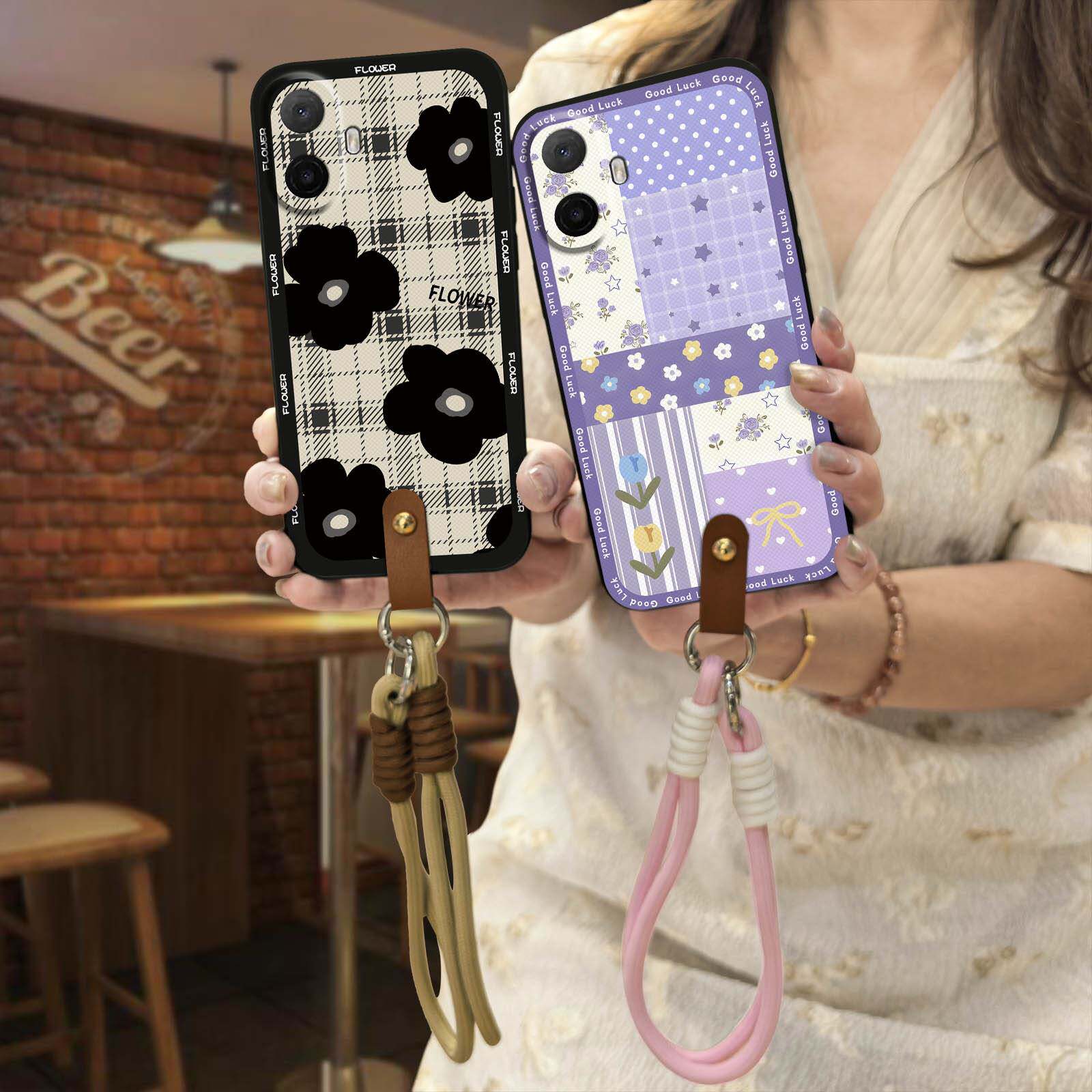 适用TCL K70 5G/T522A手机壳散热软壳潮流花朵女款简约数码青春