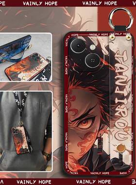 适用Tecno Spark40C/Km4k手机壳腕带卡通液态指环支架硅胶个性