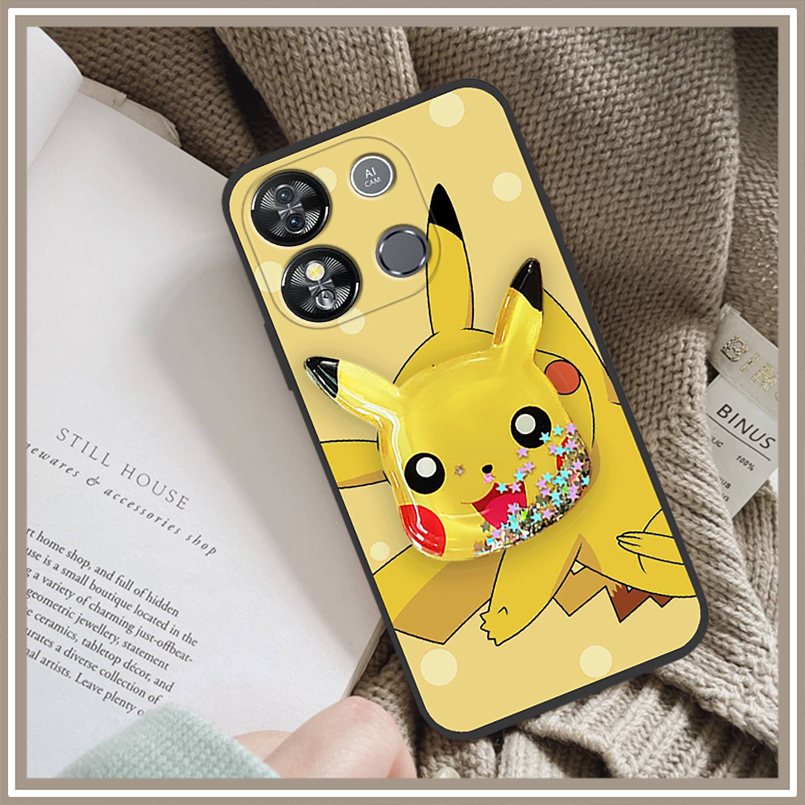 适用欧奇C57 Pro/Oukitel C57S手机壳硅胶卡通支架液态防尘奢华