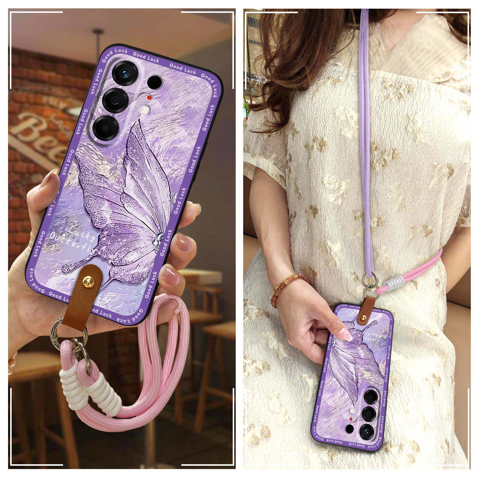 适用Tecno Camon50 4G/传音CN5手机壳女款全包边花朵软壳双色