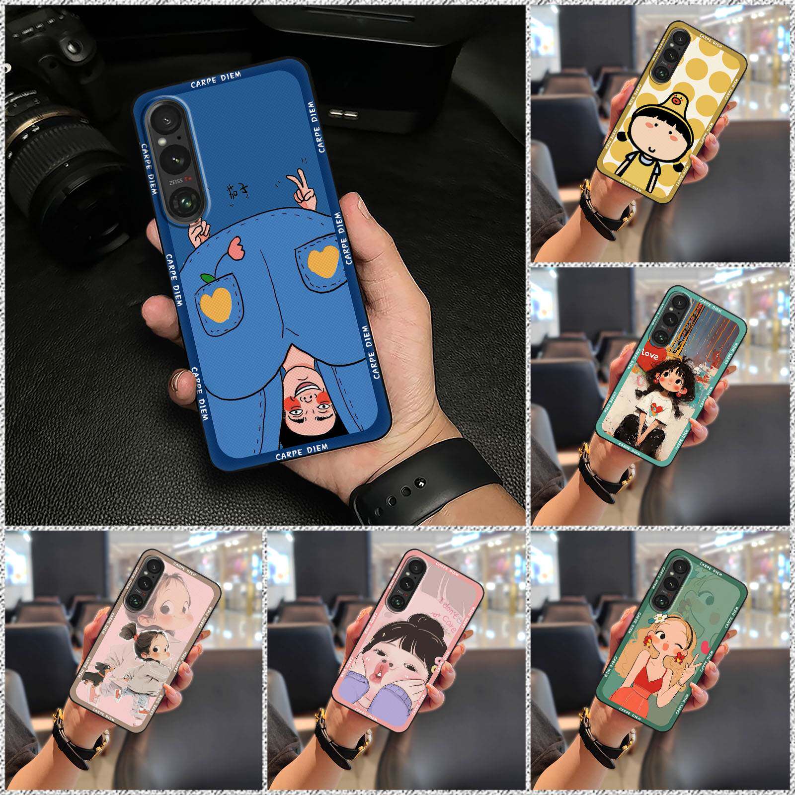 适用索尼Xperia1 VI/6代手机壳搞怪动漫全包边散热情侣可爱创意
