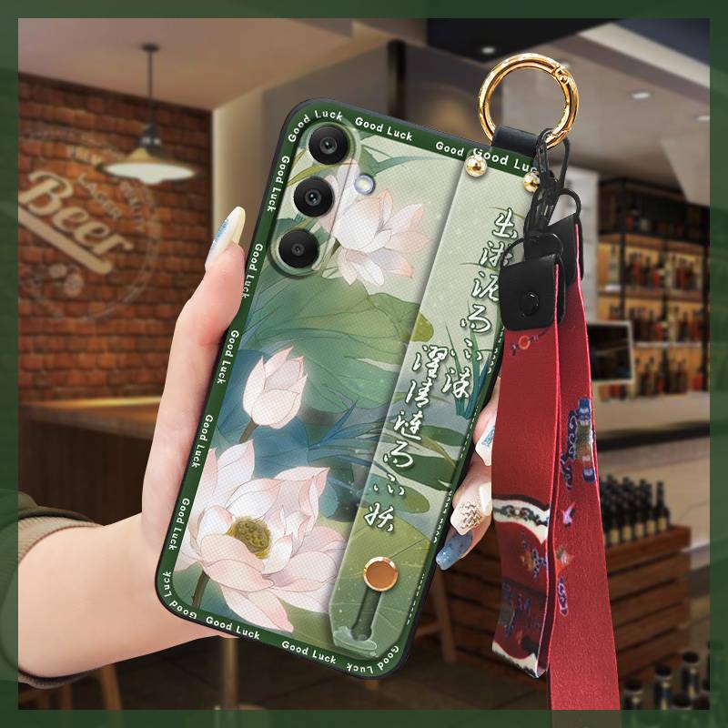 适用三星M56 5G/SM-M566B手机壳指环新款莲花新中式全包质感时尚