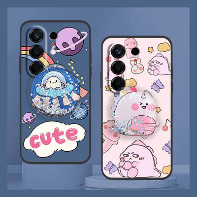 适用Tecno Camon50 4G/传音CN5手机壳纯色液态防尘旋转支架质感