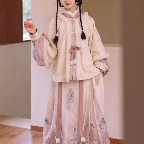 明制比甲加绒加厚马面裙秋冬款