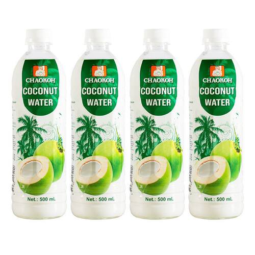 【4瓶装】泰国原装进口俏口100%椰子水500ml椰青水无添加饮料