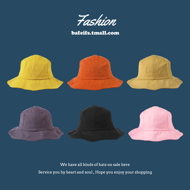 渔夫帽女夏韩版潮小清新百搭网红ins日系盆帽女生小檐春秋遮阳帽