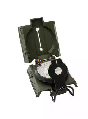 DC45-4B美式户外多功能军绿色指南针指北针 塑料带灯便携耐用现货