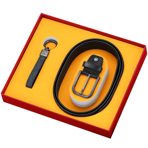 金利来官方正品针扣腰带男士真皮高档轻奢休闲皮带男钥匙扣礼盒装