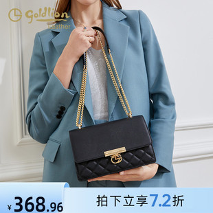 时尚 金利来女包2025新款 链条小方包包简约百搭优雅女士单肩斜挎包