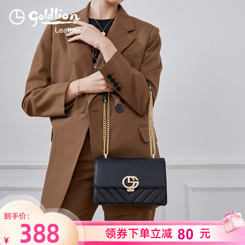 金利来女包2023年新款时尚链条小方包女轻奢优雅小香风女式包包小