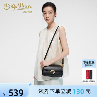 女士真皮包包2025新款 金利來正品 小眾單肩腋下包牛皮輕奢斜挎包潮