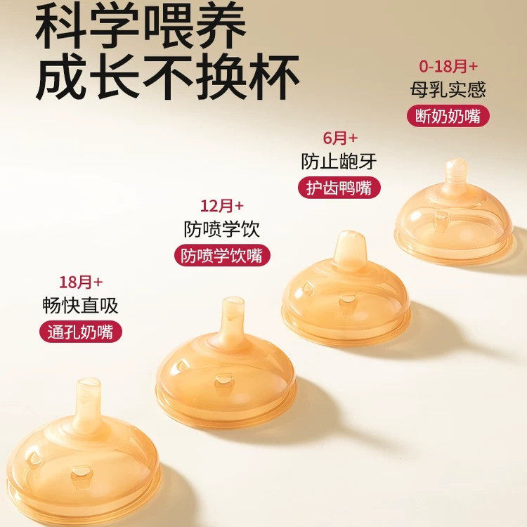 适配世喜奶瓶配件鸭嘴吸管婴儿直学饮重力球通用四喜牌直饮吸管嘴