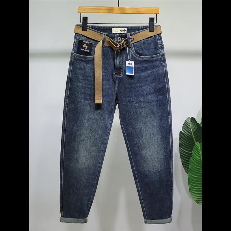 新款锥形宽松小直筒牛仔裤