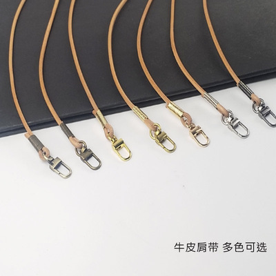 头层牛皮包带真皮提手