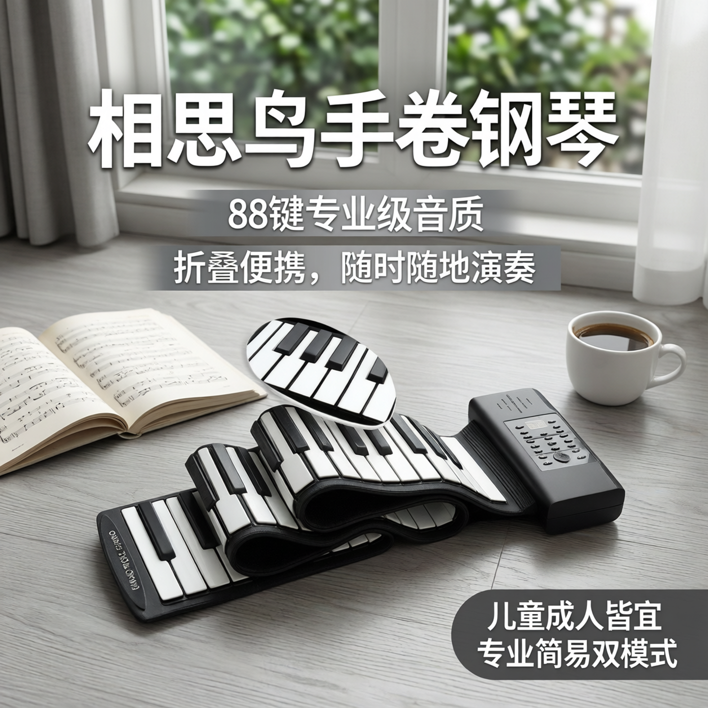 相思鸟手卷钢琴乐器电子钢琴成人88键便携式钢琴儿童专业折叠简易