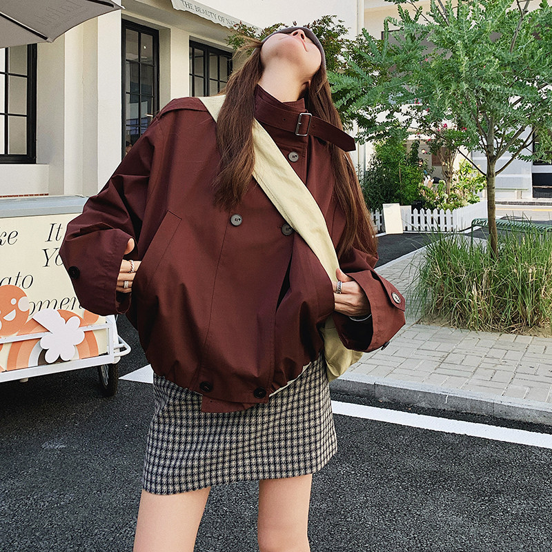 现货秋款好数据安可拉红品质优主推外套2C293-Q791-P155-K228,女装短外套,2C293