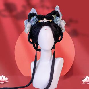 明制古装汉服假发饰品套装造型全头套仙女古装整顶中国风cos假毛