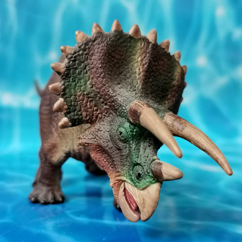 美国Safari正品恐龙玩具三角龙模型经典收藏摆件男孩礼物展柜展品
