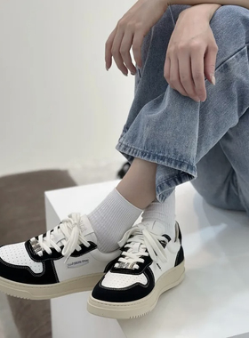 韩单ept明星同款小白鞋黑白板鞋运动鞋低帮增高ins超火男女情侣鞋