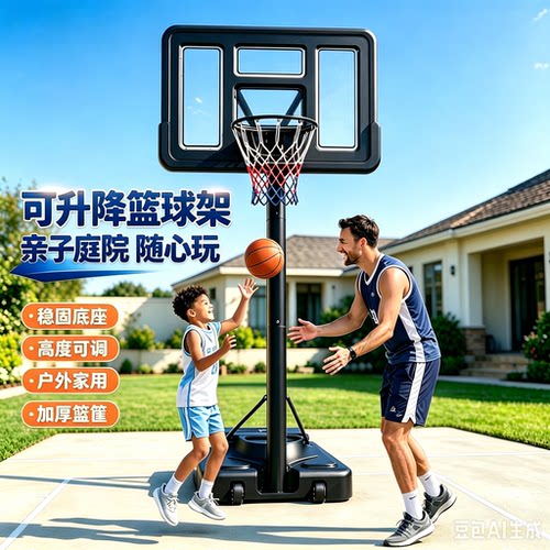 可移动升降家用儿童篮球架投篮框
