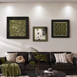 复古小众客厅装饰画法式中古风餐厅正方形壁画新款沙发背景墙挂画