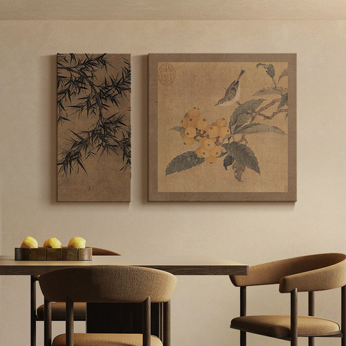 宋代美学餐厅装饰画高级感复古