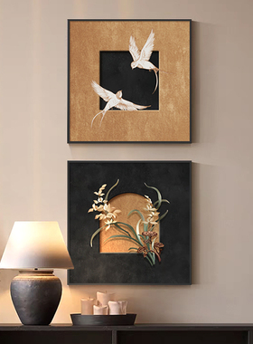 复古艺术客厅墙面装饰画法式中古卧室书房摆台画方形壁画玄关挂画