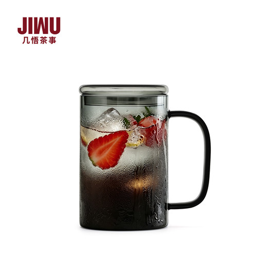 几悟800ML耐热加厚玻璃马克杯