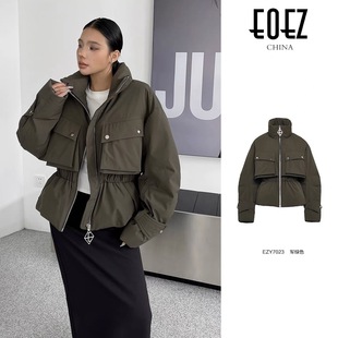 EOEZ 正品专柜  25秋冬新款 短款 口袋 羽绒服 鹅绒服  EZY7023