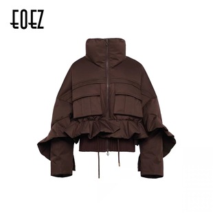 EOEZ 正品专柜 设计师品牌  口袋短款 羽绒服 鹅绒服 EZY7086
