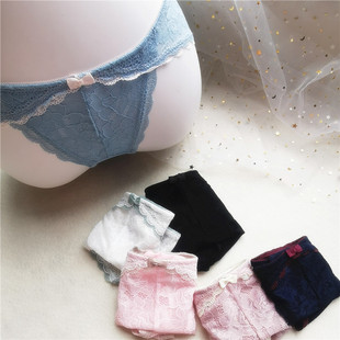 清仓回馈性感唯美全蕾丝风拼接低腰女士内裤 可爱甜美少女三角裤
