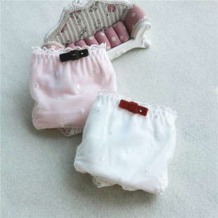 清仓回馈日系纯棉内裤可爱甜美少女三角裤胖次蕾丝点点花边女士短