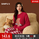 睡衣女家居服套装 三福 本命年红冬季 BROTHER联名 512948 BRUNCH