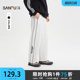 运动风宽松微弯刀裤 侧拉条刺绣休闲裤 516622 男士 三福2026春季