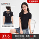 上衣女装 三福T恤女2026新款 短袖 休闲简约修身 夏季 露背绑带时尚