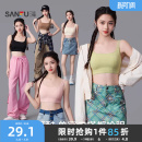 三福抹胸宽肩带背心发育期高中生学生美背运动内衣女 少女文胸