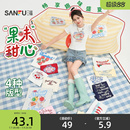 三福短袖T恤女2026新款夏季水果蛋糕印花短款圆领上衣女装521298