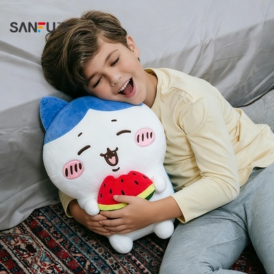 三福吉伊卡哇IP西瓜公仔 可爱萌趣创意毛绒玩具玩偶850658