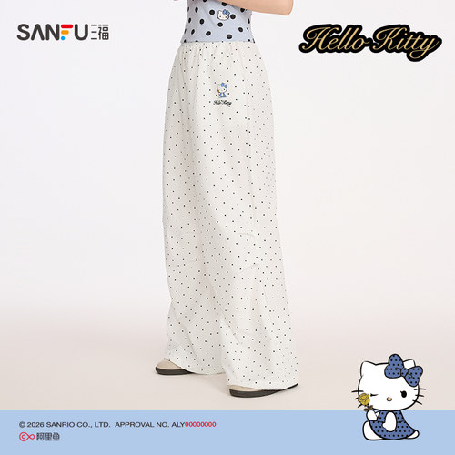 【HELLO KITTY官方正版授权系列】女夏季甜酷阔腿长裤522845