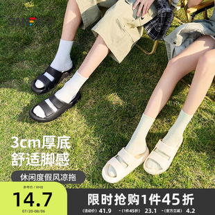 外穿情侣经典 男女同款 三福拖鞋 双带简约踩屎感凉拖鞋 夏季 2025新款
