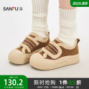 三福女低帮板鞋冬季韩系温婉甜美风民俗绣线温暖女鞋849965