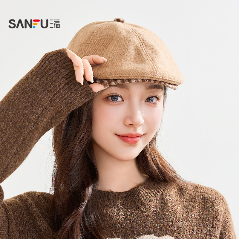 三福格纹拼前进贝雷帽 复古时尚造型服饰配件配饰帽子849657,服饰配件/皮带/帽子/围巾,帽子,淘宝优惠券,粉丝福利购,淘宝优惠卷