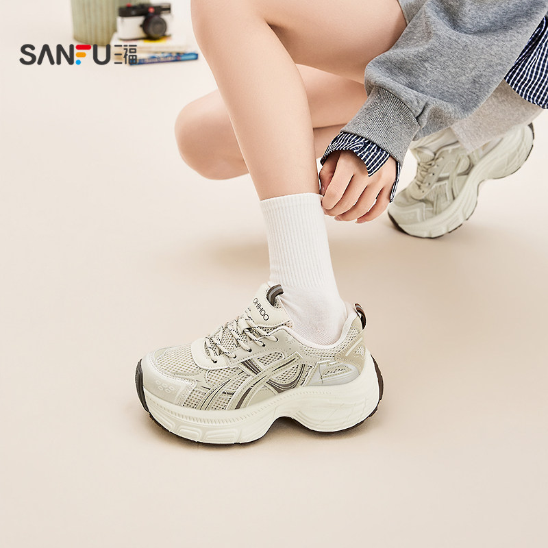 三福女运动鞋冬季时髦运动韩系校园风老爹鞋透气女鞋851041,女鞋,老爹鞋,淘宝优惠券,粉丝福利购,淘宝优惠卷