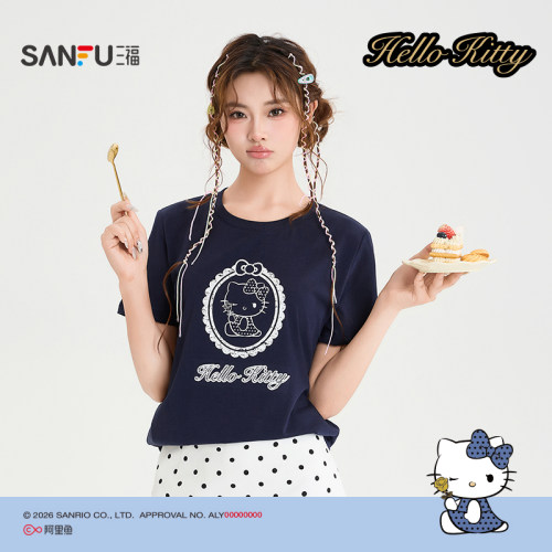 【HELLO KITTY官方正版授权系列】三福2026夏季短T恤女装525803