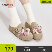 女鞋 玩趣菁英布艺玩偶半拖休闲勃肯鞋 852656 春季 三福女凉拖鞋