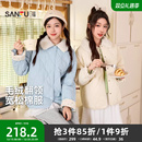 碎花翻边棉衣宽松保暖外套女装 新款 506273 2025冬季 三福棉服女款