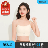 透气外穿抹胸式 修身 吊带女514802 时尚 三福提花蕾丝裹胸背心