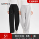 女装 三福休闲裤 舒适针织裤 子宽松bf慵懒风黑色直筒裤 2026新款 春季