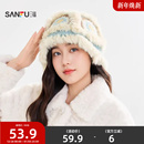 针织保暖服饰配件帽子848639 唯美个性 三福手钩兔毛款 西瓜帽